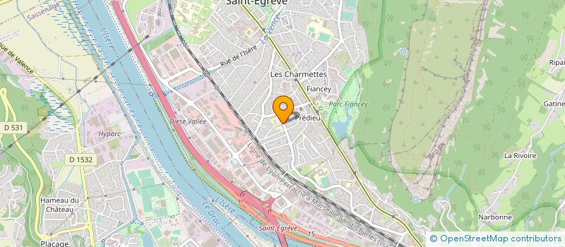 localisation de l'entreprise ASSOCIATION DES PARENTS DES ELEVES PREDIEU  SAINT-EGREVE