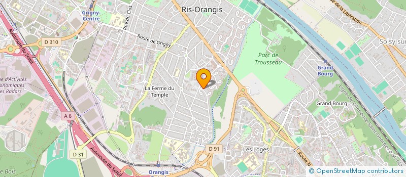 localisation de l'entreprise ASSOCIATION DES PARENTS DES FAUVETTES DE RIS-ORANGIS à RIS-ORANGIS