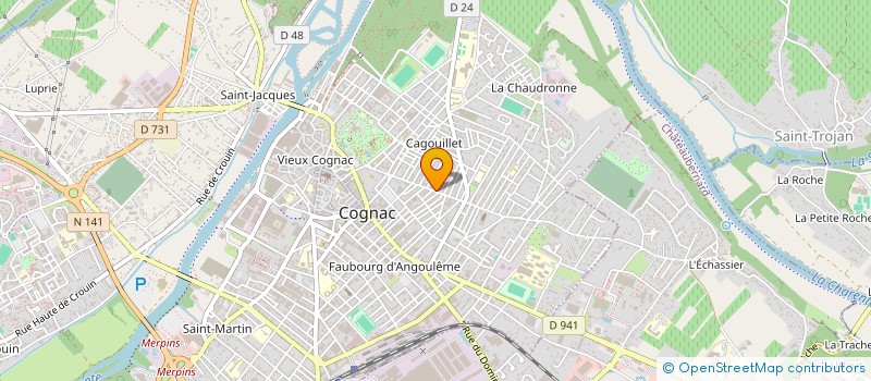 localisation de l'entreprise ASSOCIATION DES PARENTS ELEVE DE L ECOLE MATERNELLE PAULINE KERGOMARD à COGNAC
