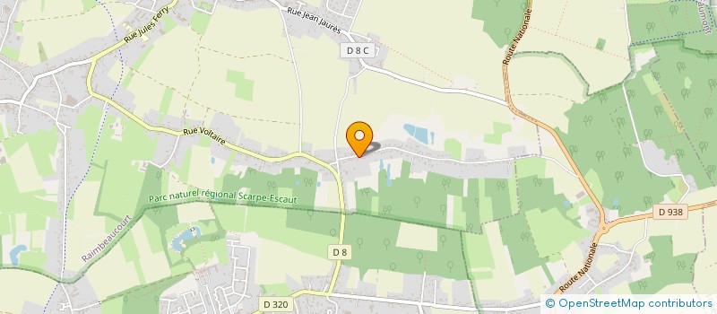 localisation de l'entreprise ASSOCIATION DES PARENTS ELEVES DES  ECOLES DU CENTRE DE RAIMBEAUCOURT  RAIMBEAUCOURT