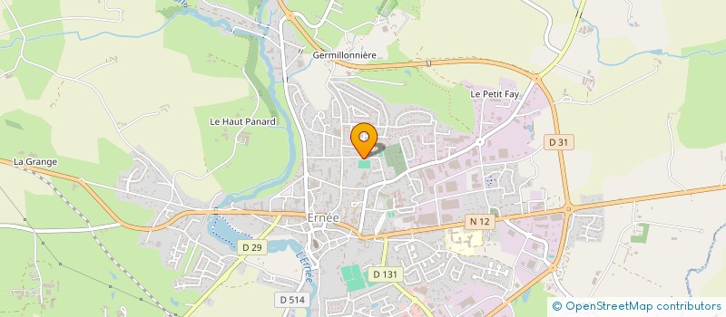 localisation de l'entreprise ASSOCIATION DES PARENTS ELEVES DES ECOLES PRIVEES  ERNEE