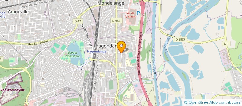 localisation de l'entreprise ASSOCIATION DES PARENTS INDEPENDANTS DU COLLEGE PAUL LANGEVIN D'HAGONDANGE  HAGONDANGE