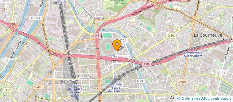 localisation de l'entreprise ASSOCIATION DES PARRAINS DU STADE DE FRANCE à SAINT-DENIS