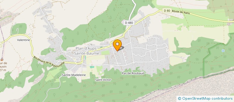 localisation de l'entreprise ASSOCIATION DES PARTICULIERS EMPLOYEURS MANDANTS  PLAN-D AUPS SAINTE BAUME