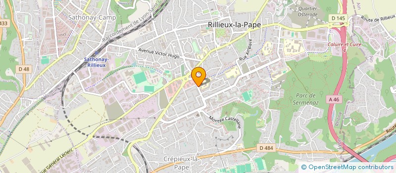 localisation de l'entreprise ASSOCIATION DES PEDIATRES EST LYONNAIS  RILLIEUX-LA-PAPE