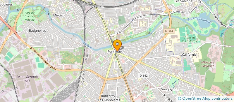 localisation de l'entreprise ASSOCIATION DES PEDIATRES LIBERAUX CANTONNES DANS LA SARTHE (PELICANS)  LE MANS