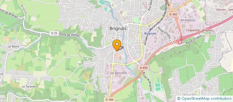 localisation de l'entreprise ASSOCIATION DES PEINTRES DE BRIGNAIS (A.P.B) à BRIGNAIS