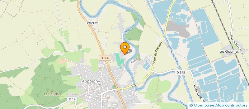 localisation de l'entreprise ASSOCIATION DES PEINTRES DE L'YONNE  APPOIGNY