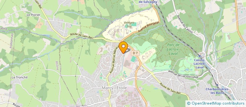 localisation de l'entreprise ASSOCIATION DES PETANQUEURS MARCYLLOIS - ADPM  MARCY-L'ETOILE