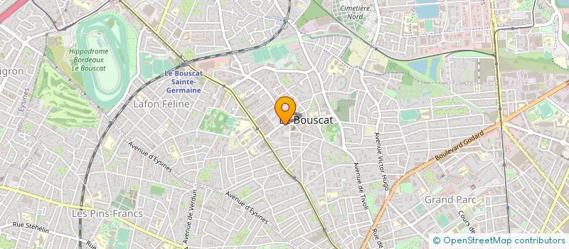 localisation de l'entreprise ASSOCIATION DES PETANQUEURS MUNICIPAUX  LE BOUSCAT