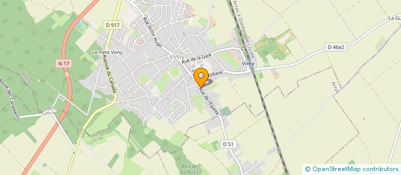 localisation de l'entreprise ASSOCIATION DES PETITES CANAILLES  VIMY