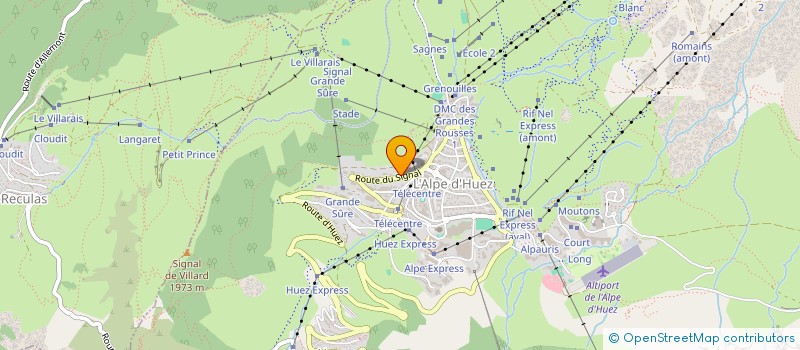 localisation de l'entreprise ASSOCIATION DES PISTEURS SECOURISTES DE L'OISANS  HUEZ