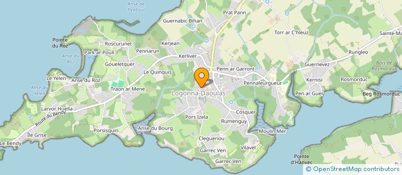 localisation de l'entreprise ASSOCIATION DES PLAISANCIERS DE MOULIN MER (A.P.M.M.)  LOGONNA-DAOULAS
