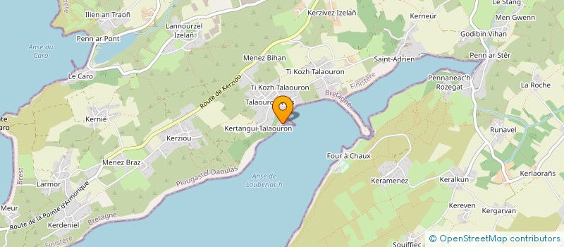 localisation de l'entreprise ASSOCIATION DES PLAISANCIERS DU PORT DE L'AUBERLAC'H (APPL)  PLOUGASTEL-DAOULAS