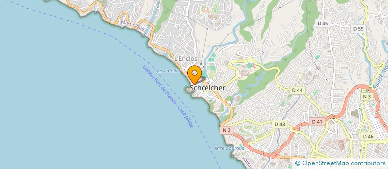 localisation de l'entreprise ASSOCIATION DES PLAISANCIERS ET DES GENS DE LA MER DE SCHOELCHER  SCHLCHER