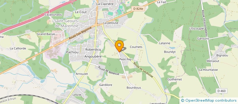 localisation de l'entreprise ASSOCIATION DES PONEYS ET CHEVAUX INDEPENDANTS à SAINT-GEOURS-DE-MAREMNE