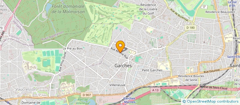 localisation de l'entreprise ASSOCIATION DES PORTUGAIS DU COEUR DE SEINE à GARCHES