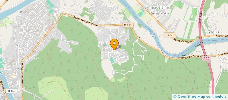 localisation de l'entreprise ASSOCIATION DES PRATICIENS LIBERAUX PARTICIPANT A LA PERMANENCE DES SOINS AMBULATOIRES DANS LE DEPARTEMENT DU LOT  CAHORS