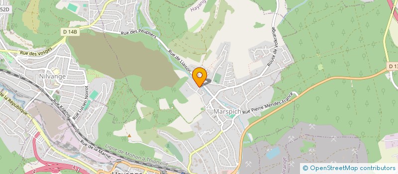 localisation de l'entreprise ASSOCIATION DES PRERETRAITES RETRAITES ET VEUVES DU B.T.P. DE THIONVILLE ET ENVIRONS à HAYANGE