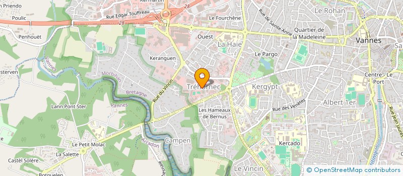 localisation de l'entreprise ASSOCIATION DES PRODUCTEURS DE FRUITS A CIDRE DU MORBIHAN - LA POMME à VANNES
