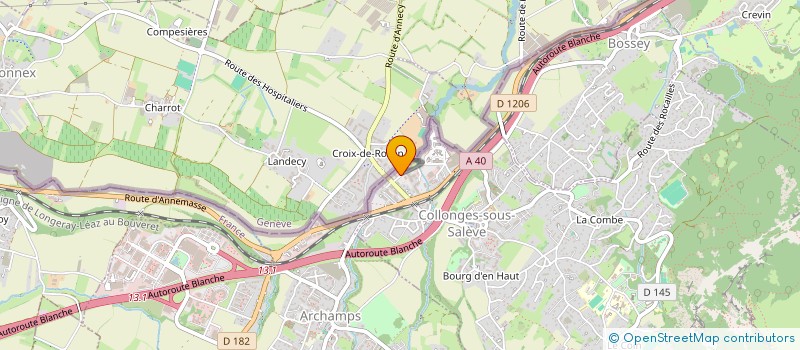 localisation de l'entreprise ASSOCIATION DES PRODUCTEURS DU GENEVOIS  COLLONGES-SOUS-SALEVE