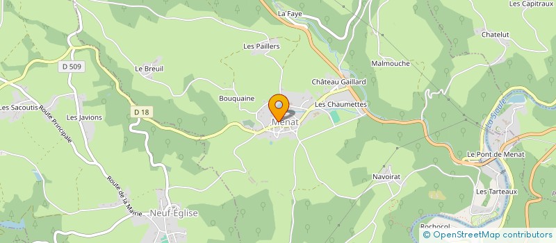 localisation de l'entreprise ASSOCIATION DES PRODUCTEURS ET ARTISANS DES COMBRAILLES (APAC)  MENAT