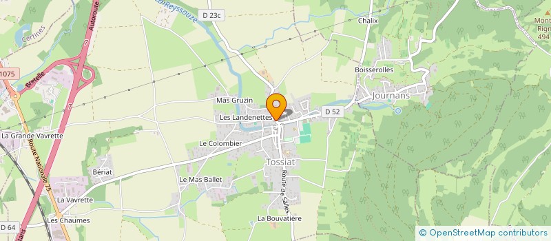 localisation de l'entreprise ASSOCIATION DES PROFESSIONNELS DE L'ESPACE SANTE SUD REVERMONT  TOSSIAT