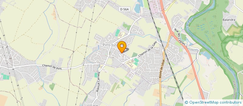localisation de l'entreprise ASSOCIATION DES PROFESSIONNELS DE PINS-JUSTARET ET VILLATE  PINS-JUSTARET