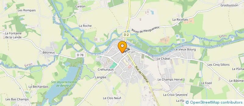 localisation de l'entreprise ASSOCIATION DES PROFESSIONNELS DE SANTE D'EVRAN  EVRAN