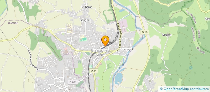 localisation de l'entreprise ASSOCIATION DES PROFESSIONNELS DE SANTE DE BRASSAC LES MINES  BRASSAC-LES-MINES