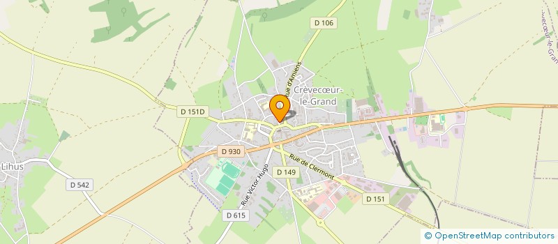 localisation de l'entreprise ASSOCIATION DES PROFESSIONNELS DE SANTE DE CREVECOEUR LE GRAND  CREVECUR-LE-GRAND