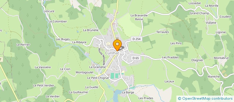 localisation de l'entreprise ASSOCIATION DES PROFESSIONNELS DE SANTE DE CUNLHAT  CUNLHAT