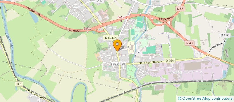 localisation de l'entreprise ASSOCIATION DES PROFESSIONNELS DE SANTE DE LA COMMUNE NOUVELLE DE BAZEILLES  BAZEILLES