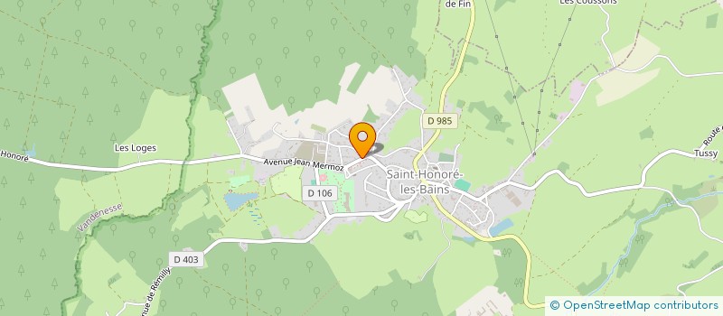 localisation de l'entreprise ASSOCIATION DES PROFESSIONNELS DE SANTE DE LA MAISON MEDICALE DE SAINT-HONORE-LES-BAINS à SAINT-HONORE-LES-BAINS
