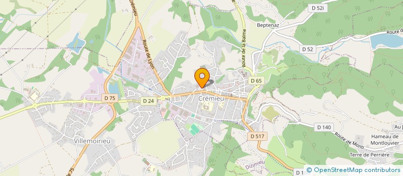 localisation de l'entreprise ASSOCIATION DES PROFESSIONNELS DE SANTE DE LA MSP DES REMPARTS  CREMIEU