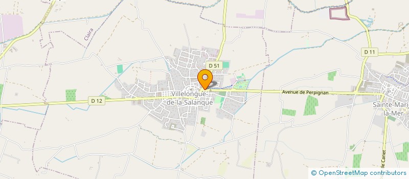 localisation de l'entreprise ASSOCIATION DES PROFESSIONNELS DE SANTE DE LA MSP LA VILLELONGUETTE  VILLELONGUE-DE-LA-SALANQUE