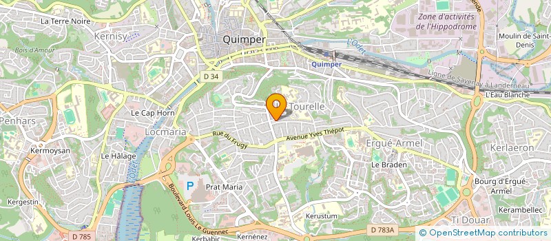 localisation de l'entreprise ASSOCIATION DES PROFESSIONNELS DE SANTE DE LA TOURELLE à QUIMPER