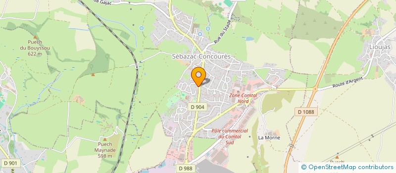 localisation de l'entreprise ASSOCIATION DES PROFESSIONNELS DE SANTE DE SEBAZAC-LIOUJAS  SEBAZAC-CONCOURES