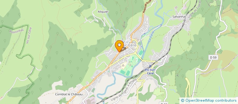 localisation de l'entreprise ASSOCIATION DES PROFESSIONNELS DE SANTE DES VALLEES DE LA CERE ET DU GOUL à VIC-SUR-CERE