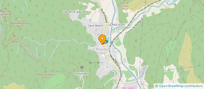 localisation de l'entreprise ASSOCIATION DES PROFESSIONNELS DE SANTE DU BOUSQUET D ORB  LE BOUSQUET-D'ORB