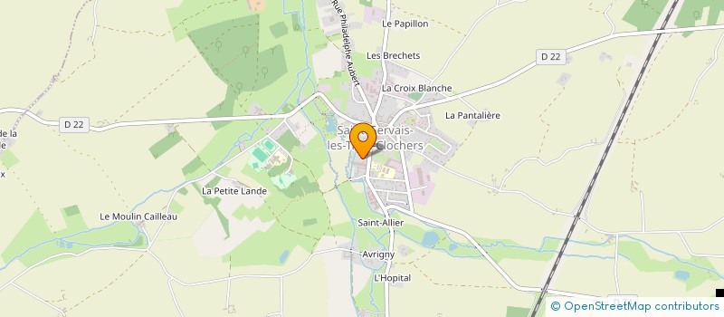 localisation de l'entreprise ASSOCIATION DES PROFESSIONNELS DE SANTE DU SECTEUR DE SAINT-GERVAIS-LES-TROIS-CLOCHERS  SAINT-GERVAIS-LES-TROIS-CLOCHERS