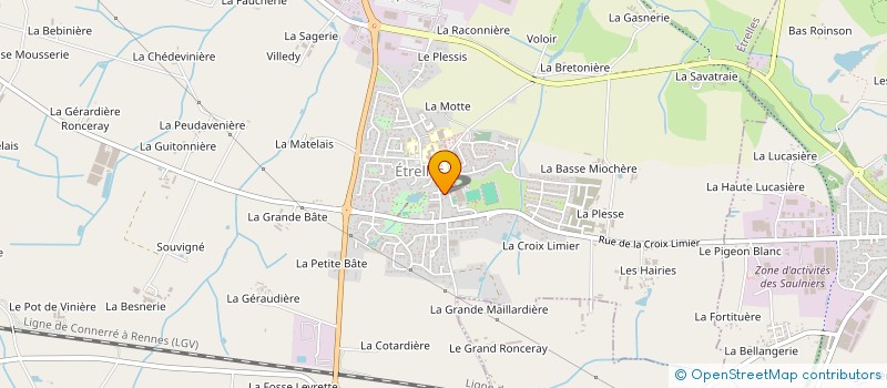 localisation de l'entreprise ASSOCIATION DES PROFESSIONNELS DE SANTE DU SUD DE VITRE  ETRELLES