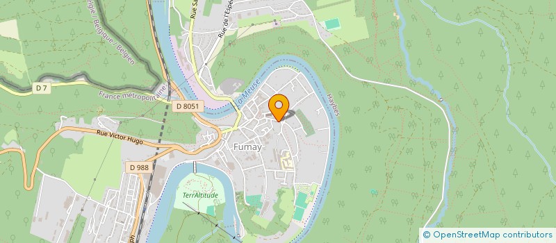 localisation de l'entreprise ASSOCIATION DES PROFESSIONNELS DE SANTE DU TERRITOIRE ARDENNE RIVES DE MEUSE à FUMAY