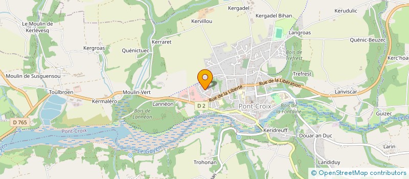 localisation de l'entreprise ASSOCIATION DES PROFESSIONNELS DE SANTE LIBERAUX DE CAP SIZUN EST (MSP CAP SIZUN EST)  PONT-CROIX