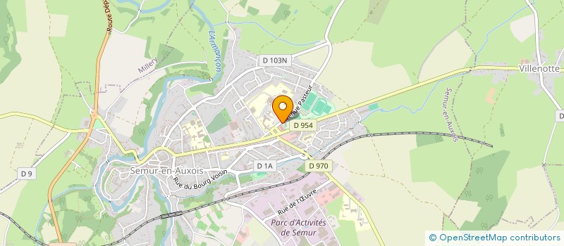 localisation de l'entreprise ASSOCIATION DES PROFESSIONNELS DU CENTRE HOSPITALIER DE SEMUR EN AUXOIS  SEMUR-EN-AUXOIS