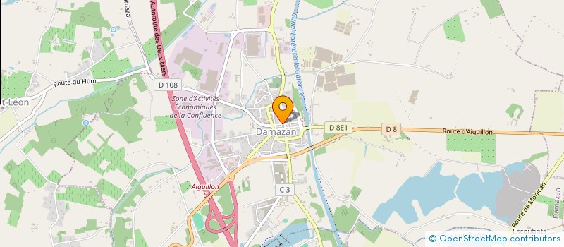 localisation de l'entreprise ASSOCIATION DES PROFESSIONNNELS DU POLE SANTE DU CONFLUENT  DAMAZAN