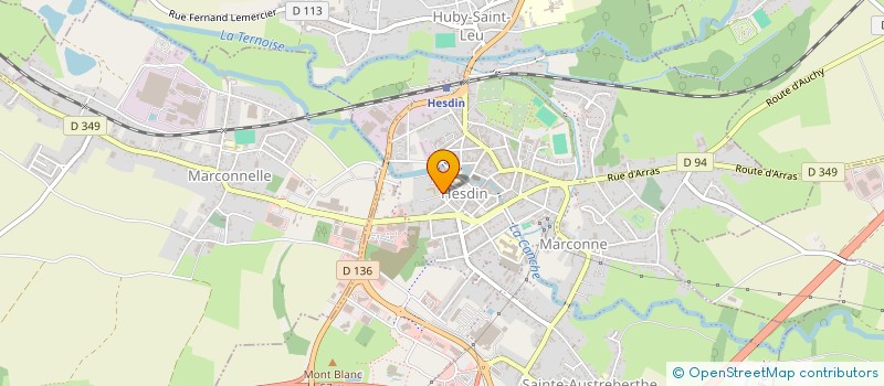 localisation de l'entreprise ASSOCIATION DES PROFESSIONS DE SANTE AUTHIE-CANCHE-HAUT-PAYS ET TERNOIS  HESDIN