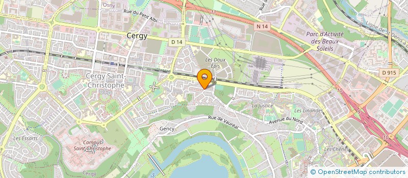 localisation de l'entreprise ASSOCIATION DES PROJETS  CERGY