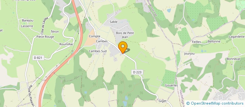 localisation de l'entreprise ASSOCIATION DES PROPRIETAIRES DE CAMBES  PUJOLS