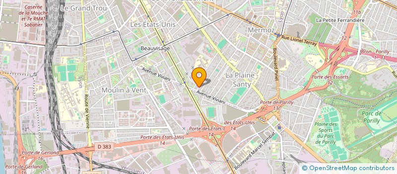 localisation de l'entreprise ASSOCIATION DES PROPRIETAIRES DE L'IMPASSE STEPHANE COIGNET LYON 8E  LYON